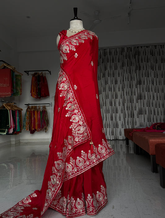 Pita work saree