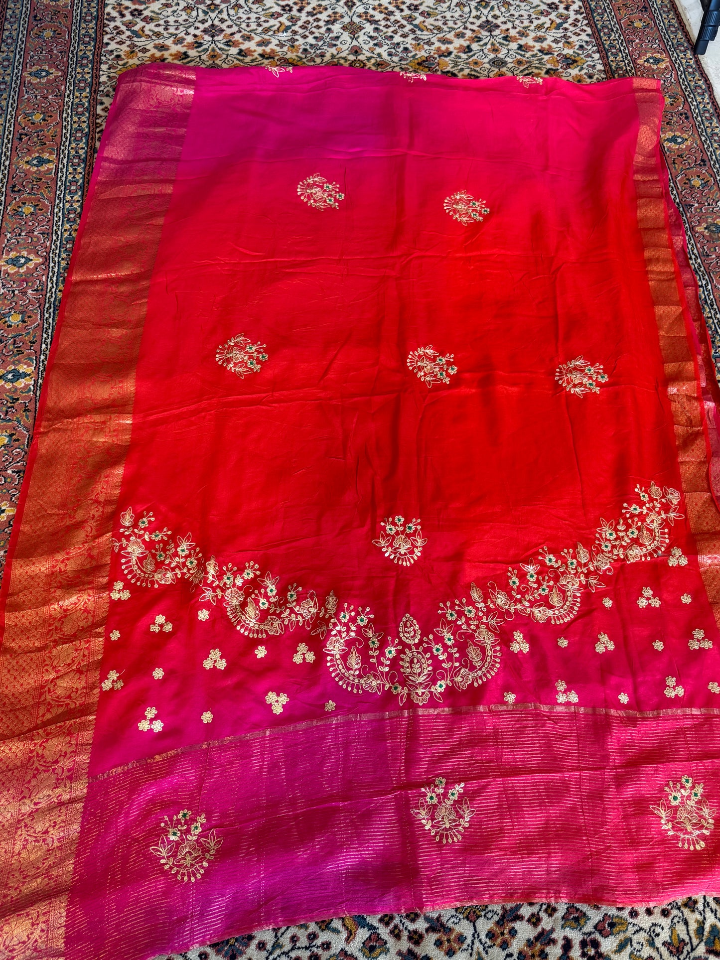 Pitta work saree
