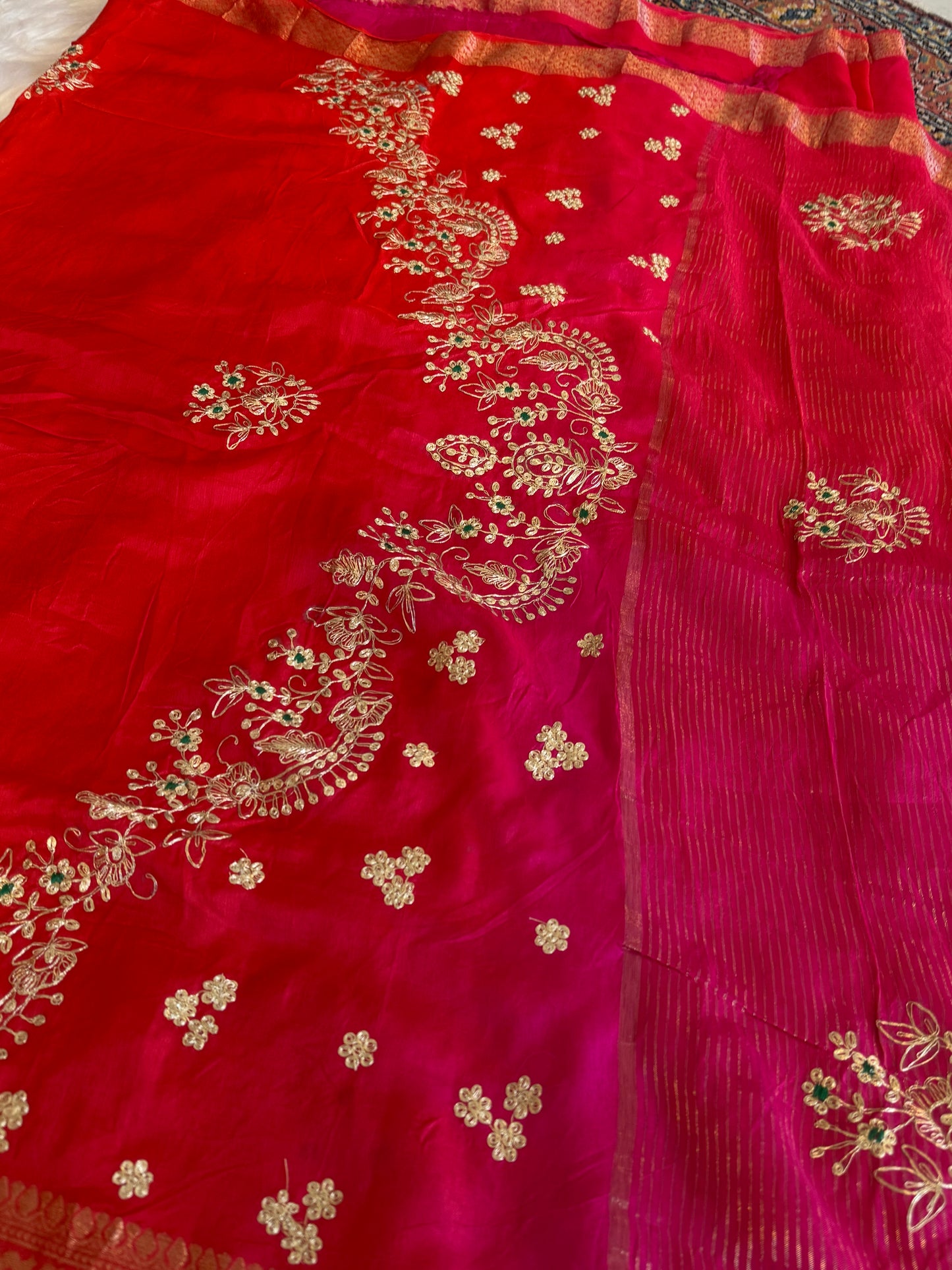 Pitta work saree