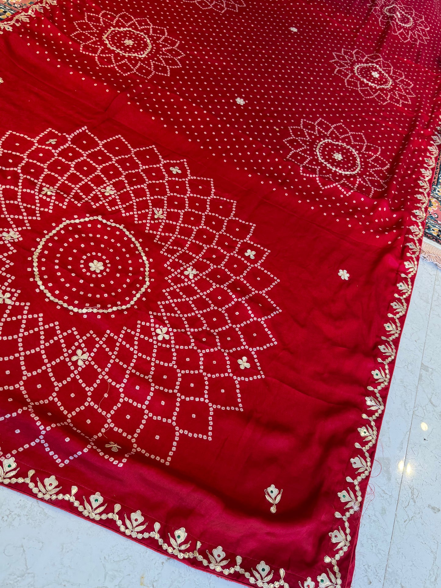 Gota handwork saree