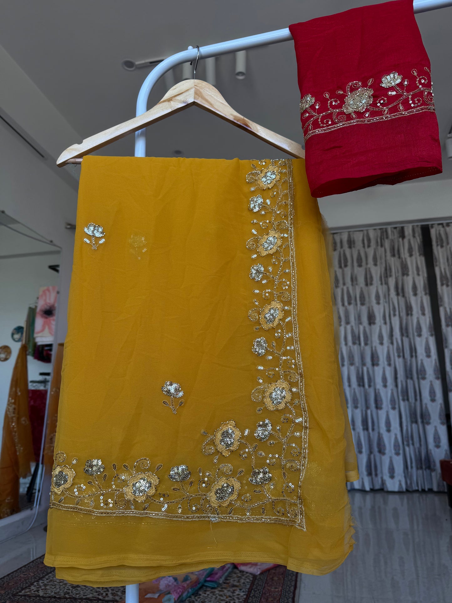Handwork look saree