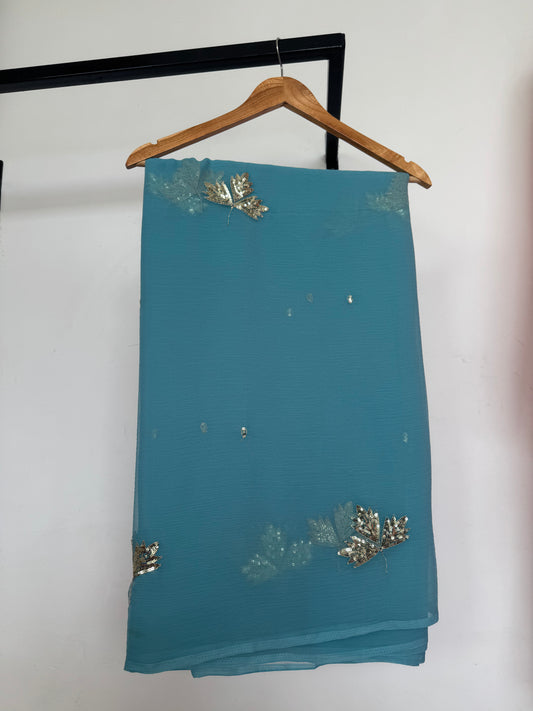 Sequins buta saree