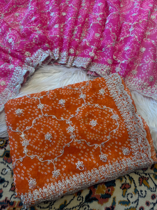 Pitta jaal work saree