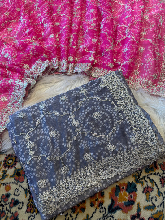 Pitta jaal work saree