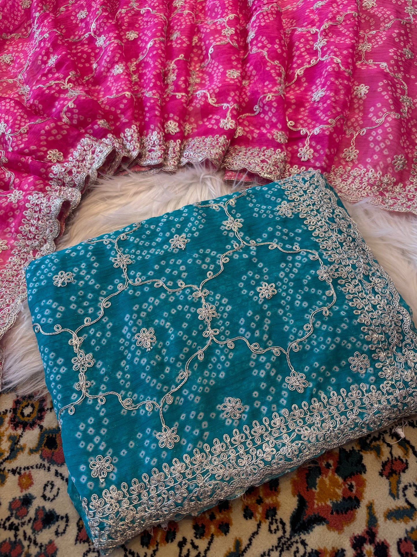 Pitta jaal work saree