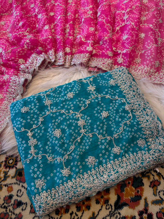 Pitta jaal work saree