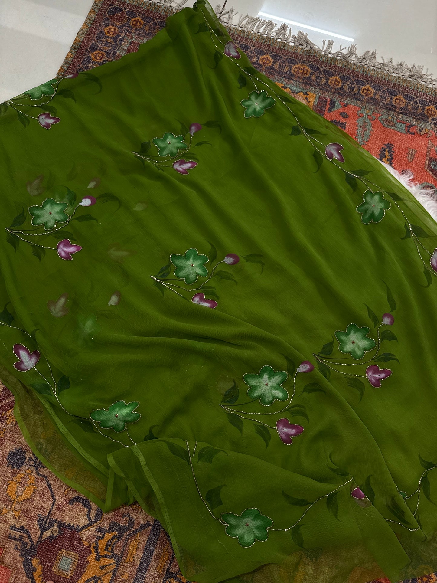 Brush paint with kardana handwork -bp09
