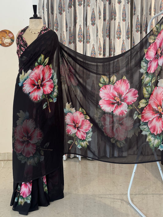 Digital print sarees