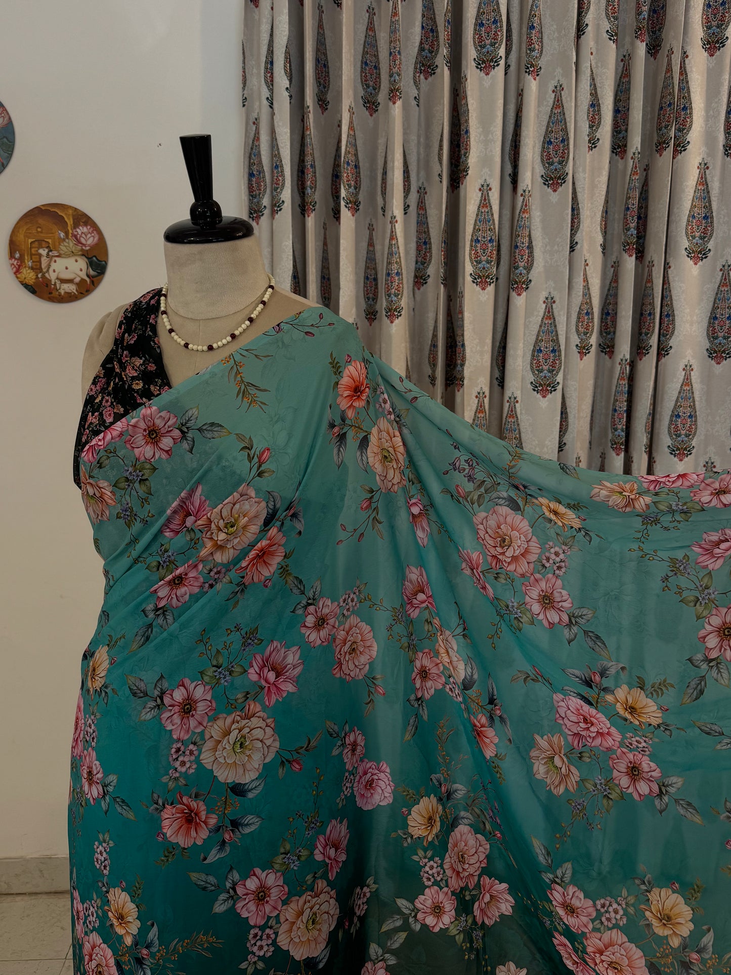 Digital print sarees