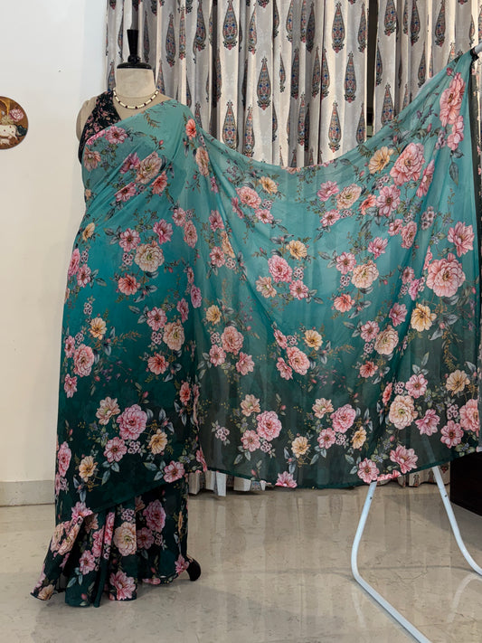 Digital print sarees