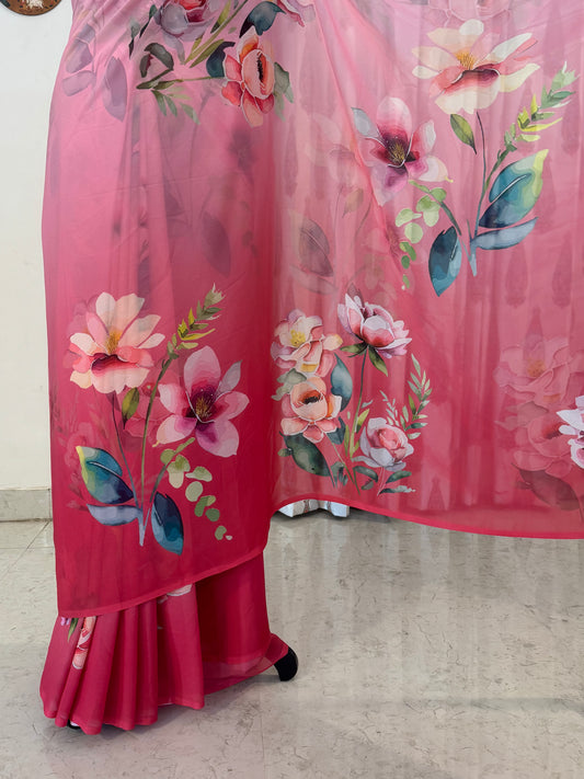 Digital print sarees