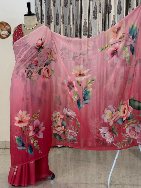 Digital print sarees