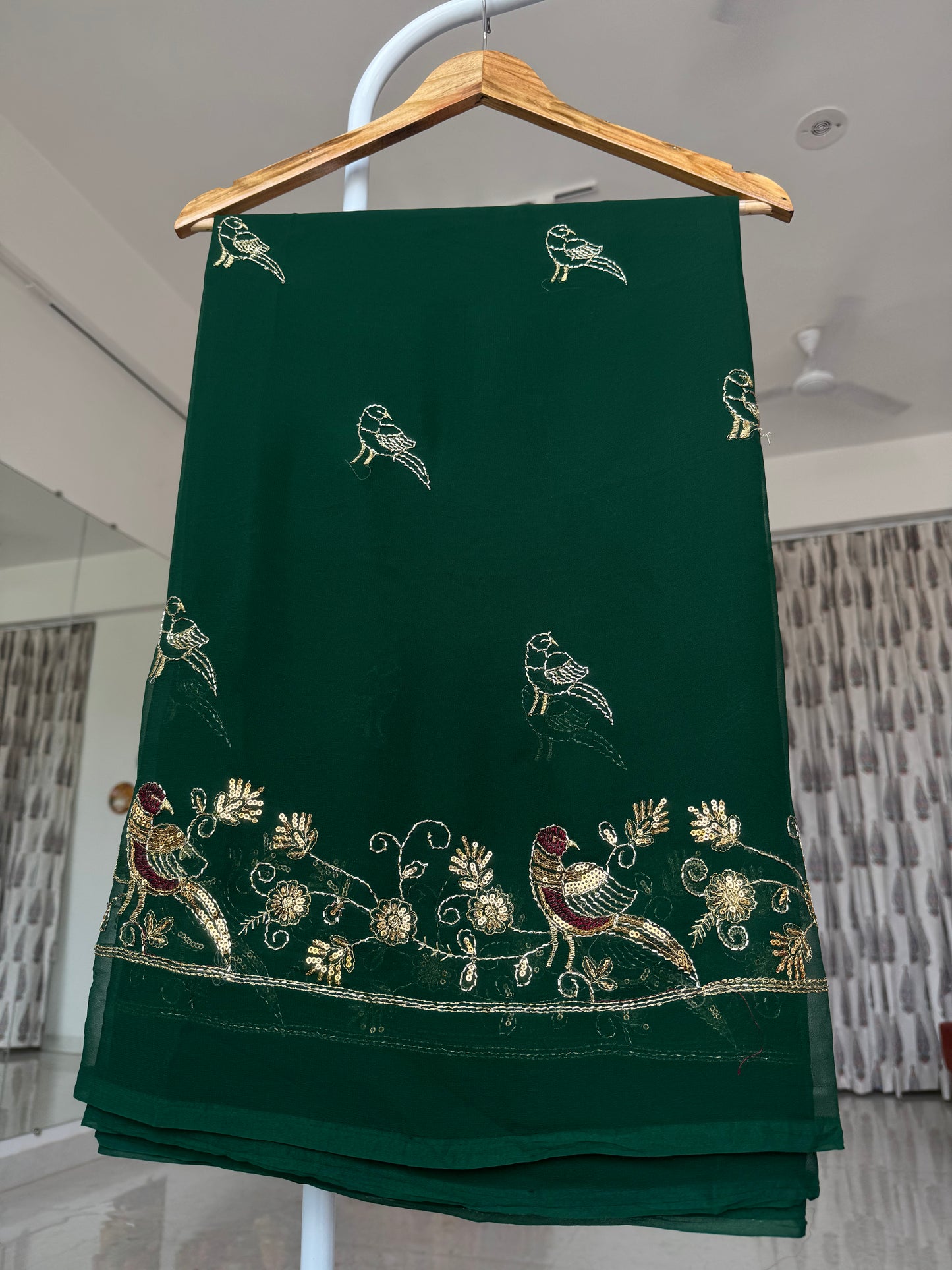 Kardana sequins work saree