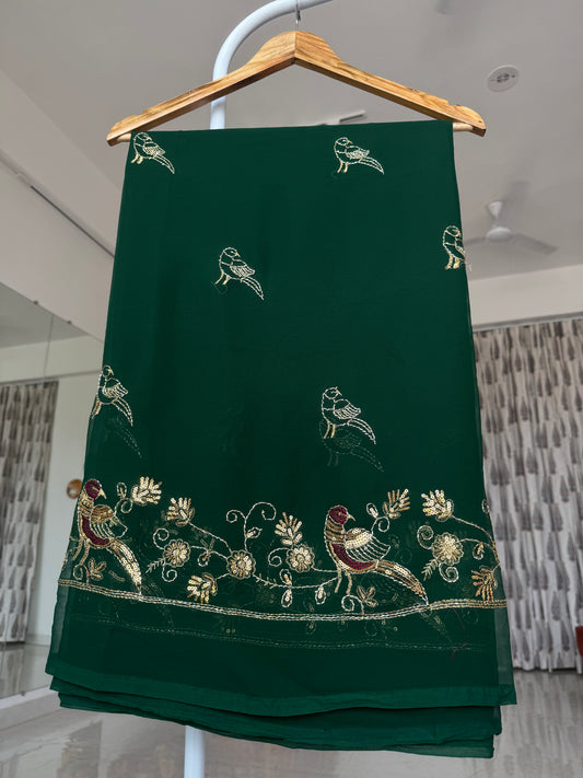 Kardana sequins work saree