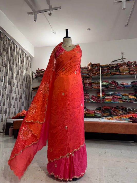 Pure munga silk saree