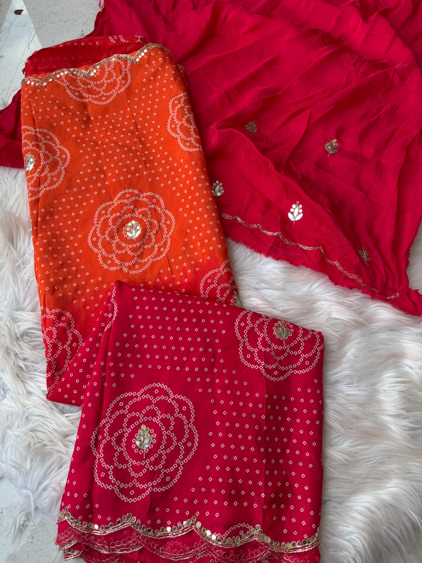Pure munga silk saree with kardan and gota work - ks02