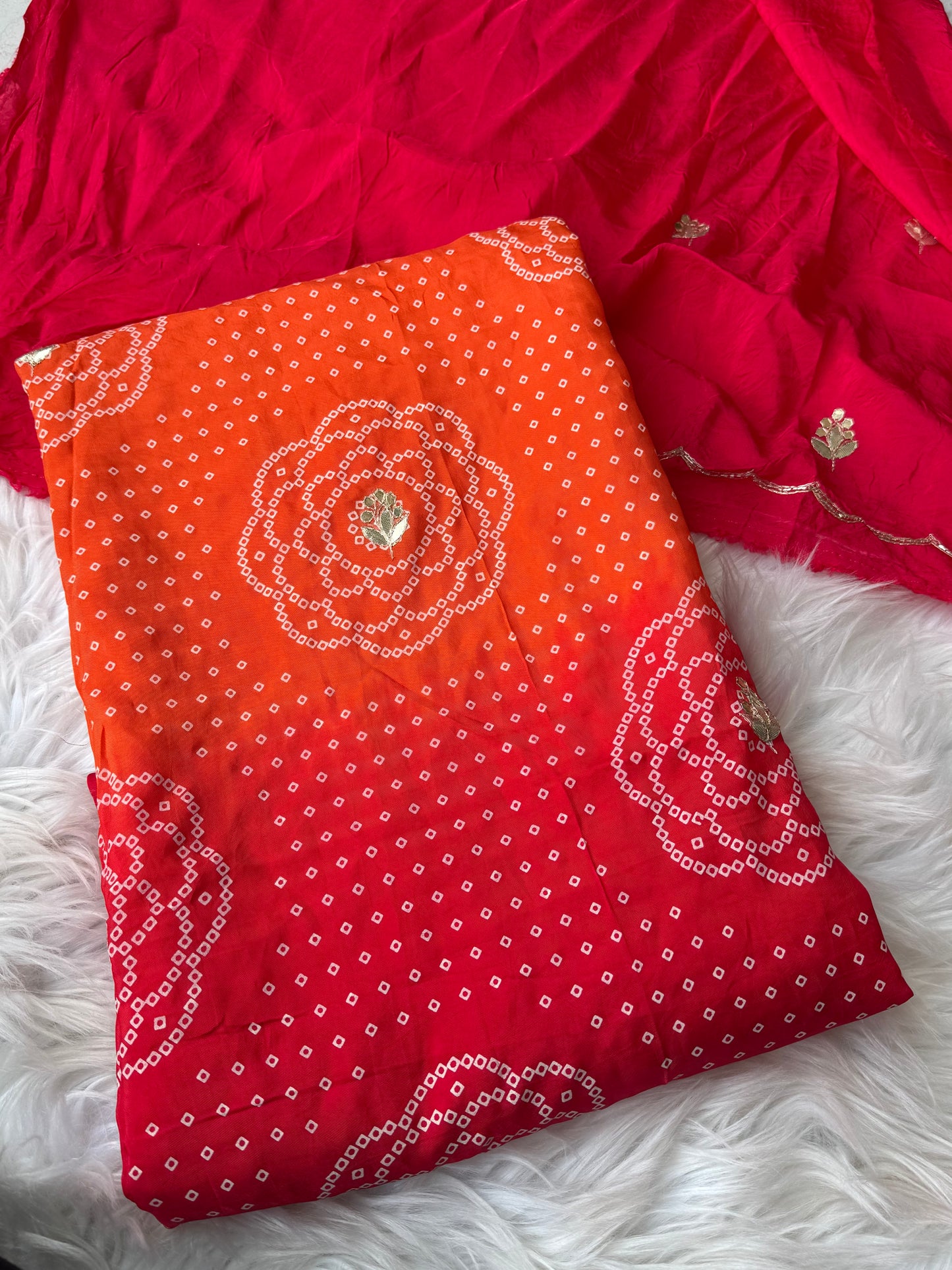 Pure munga silk saree with kardan and gota work - ks02