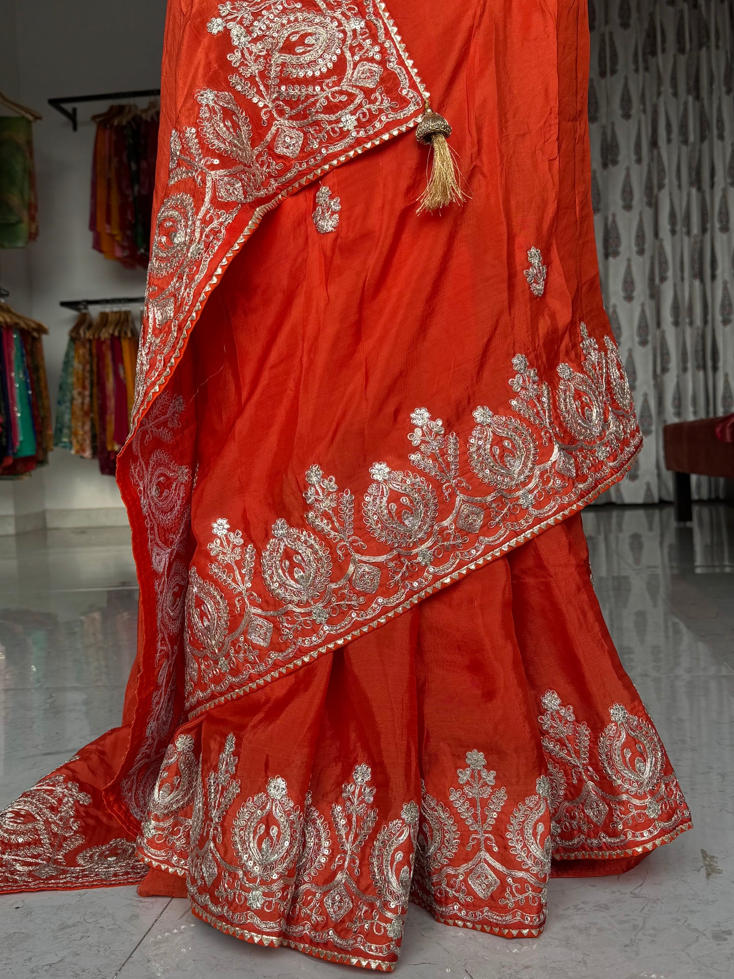 Pita work saree