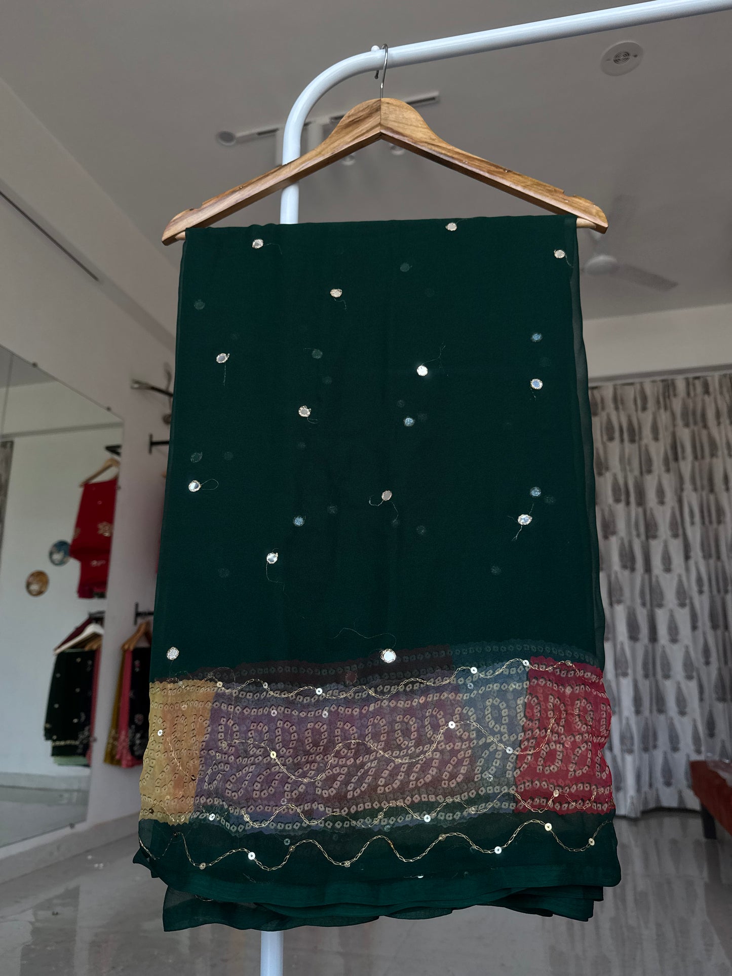 Aari sitara with mirror