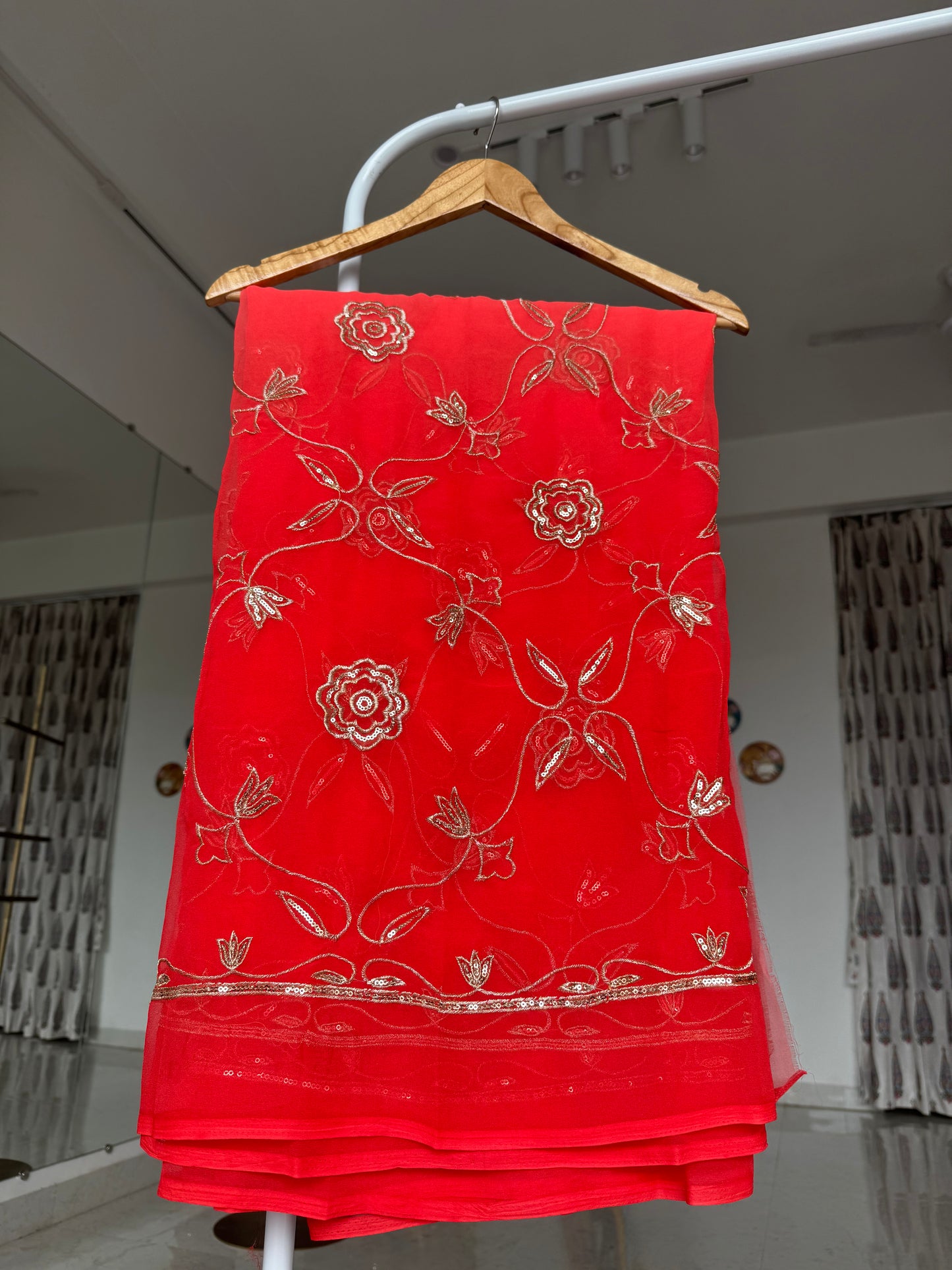 Jaal work saree