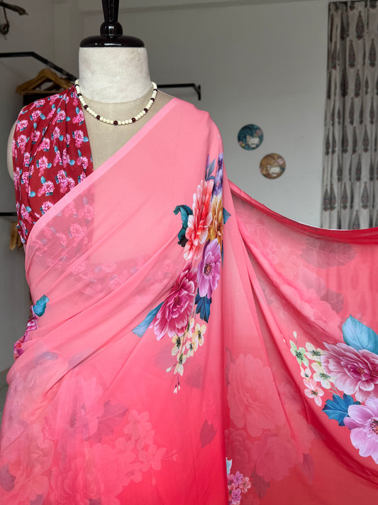 Digital print sarees
