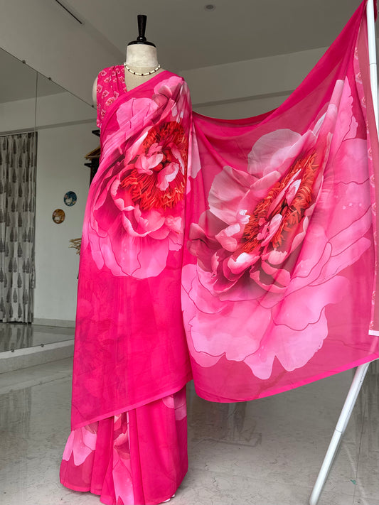 Digital print sarees