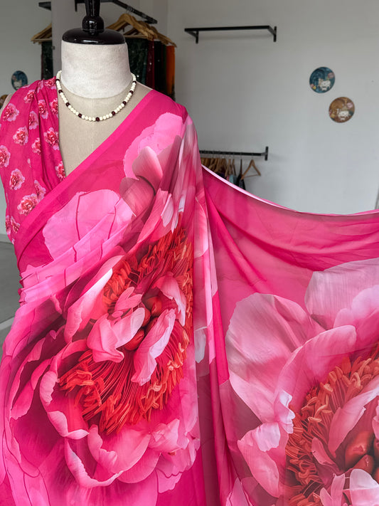 Digital print sarees