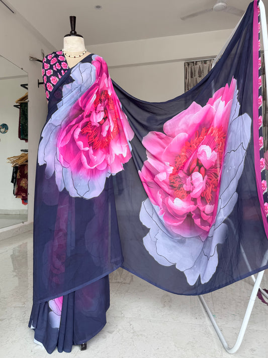 Digital print sarees