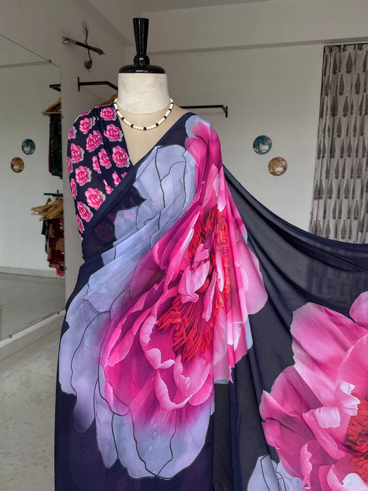 Digital print sarees