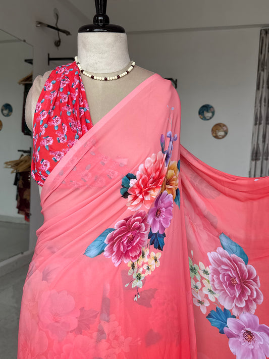 Digital print sarees