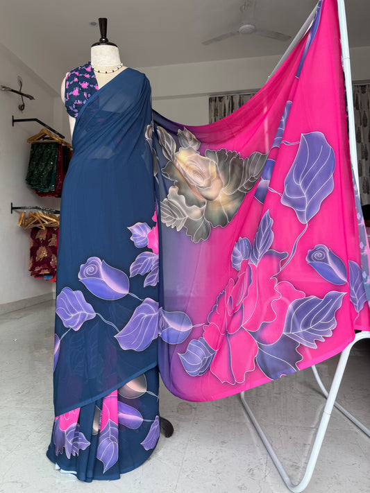 Digital print sarees