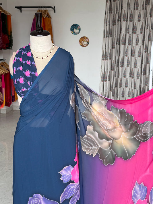 Digital print sarees