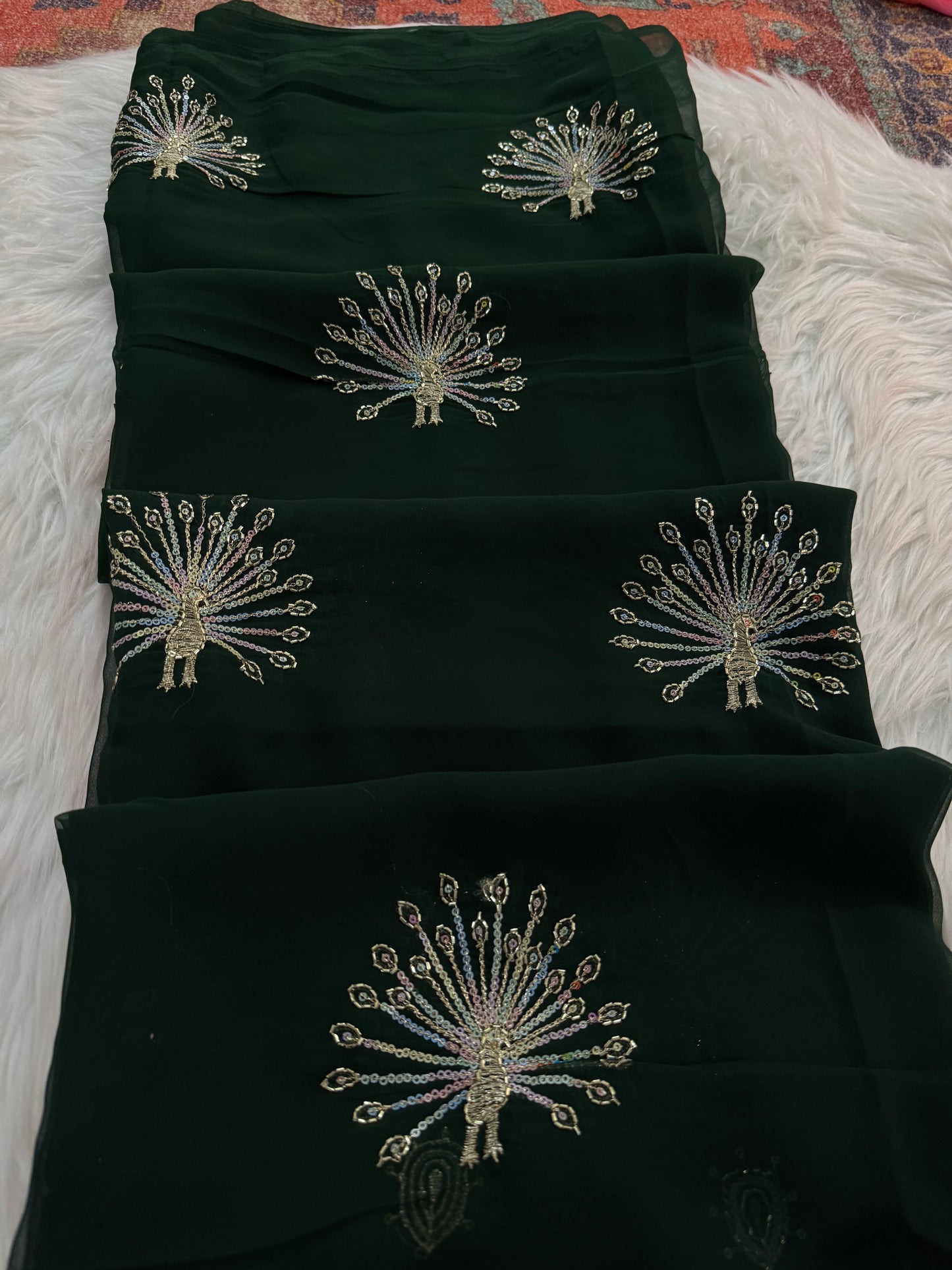 Mayur buta saree