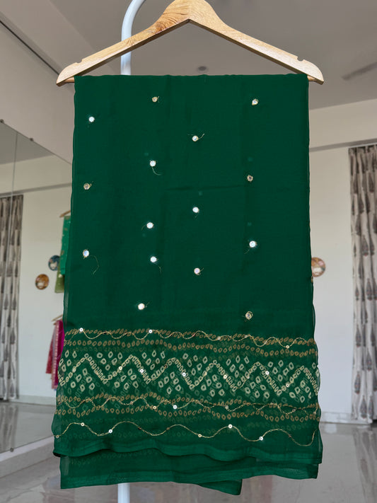 Mirror aari bandhani