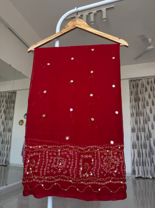 Mirror aari bandhani