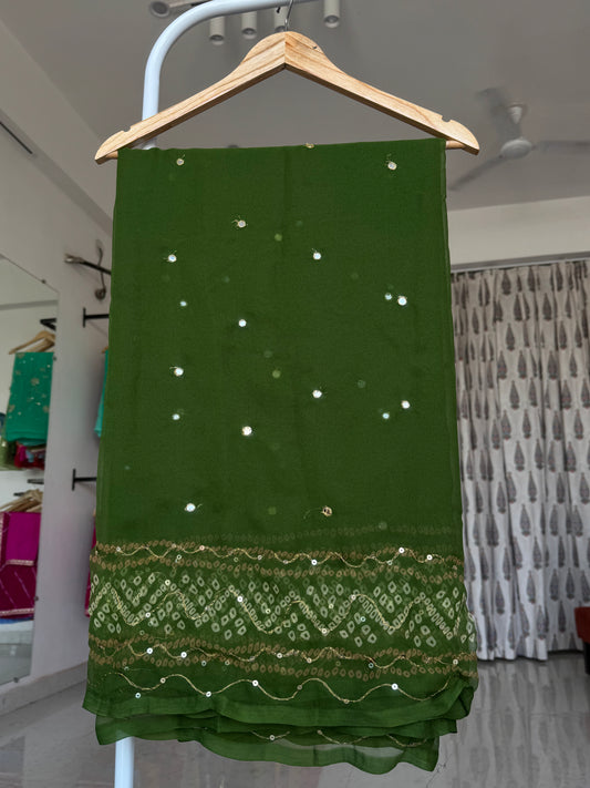 Mirror aari bandhani