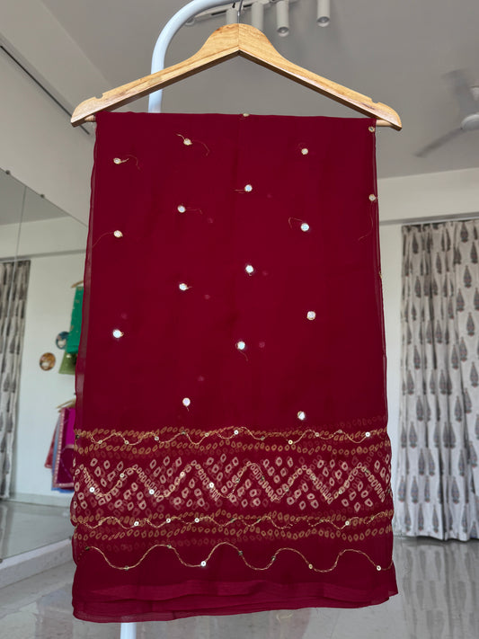 Mirror aari bandhani