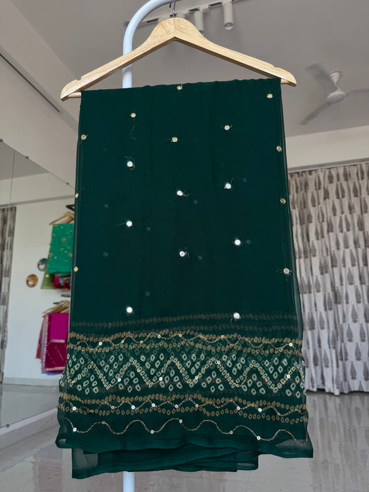 Mirror aari bandhani