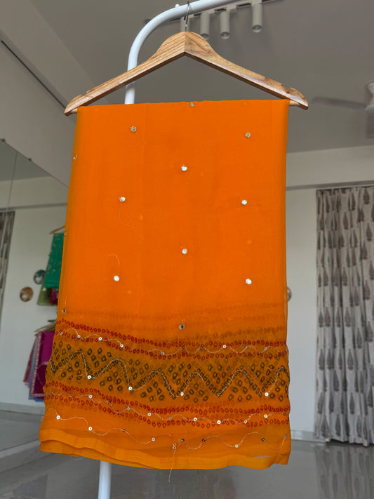 Mirror aari bandhani