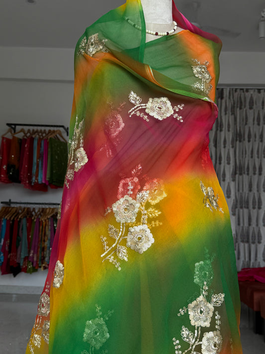 Sequins buta saree