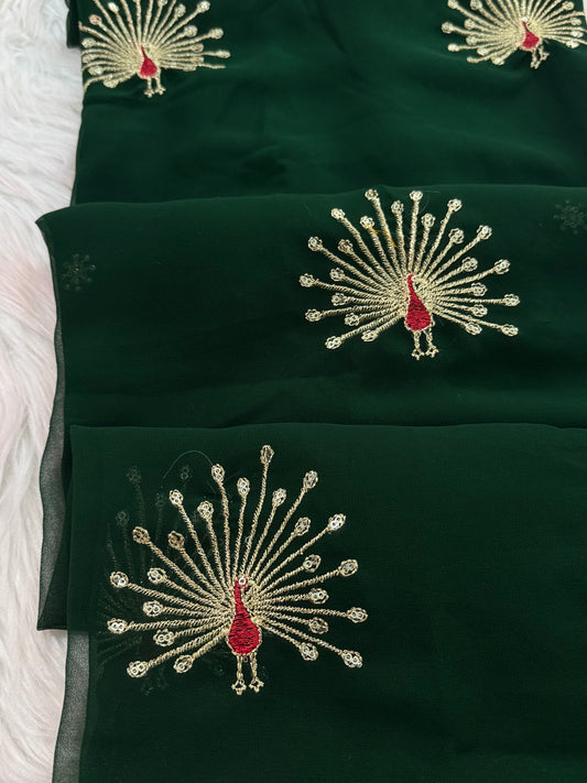 Mayur buta saree