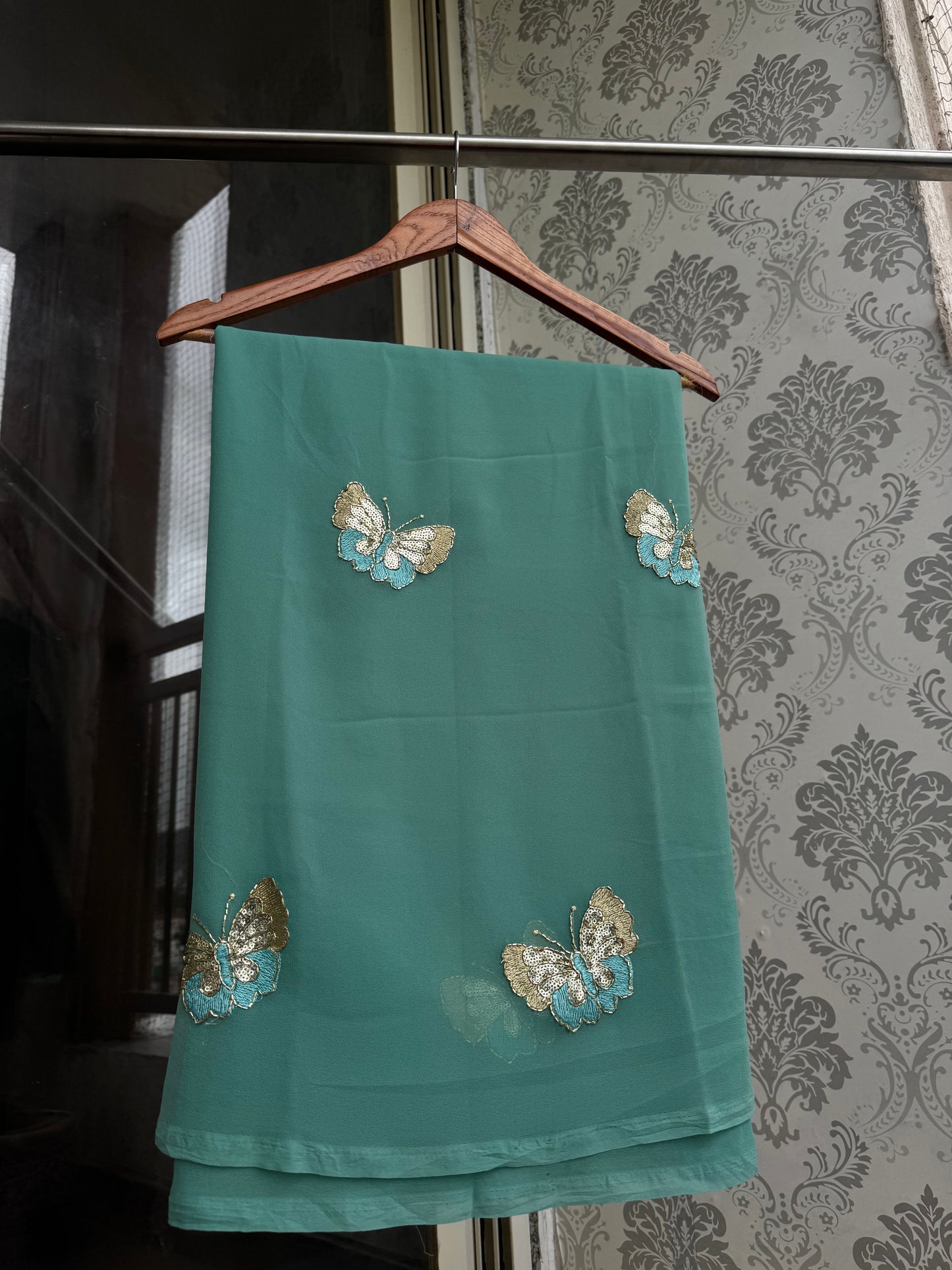Butterfly buta saree