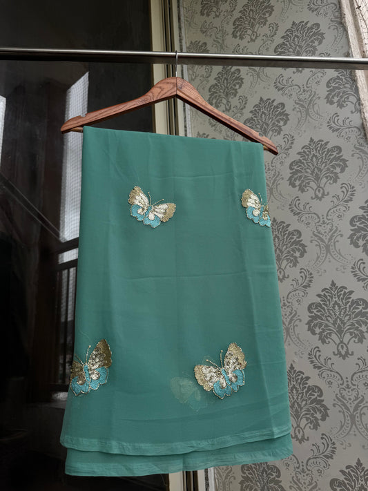 Butterfly buta saree