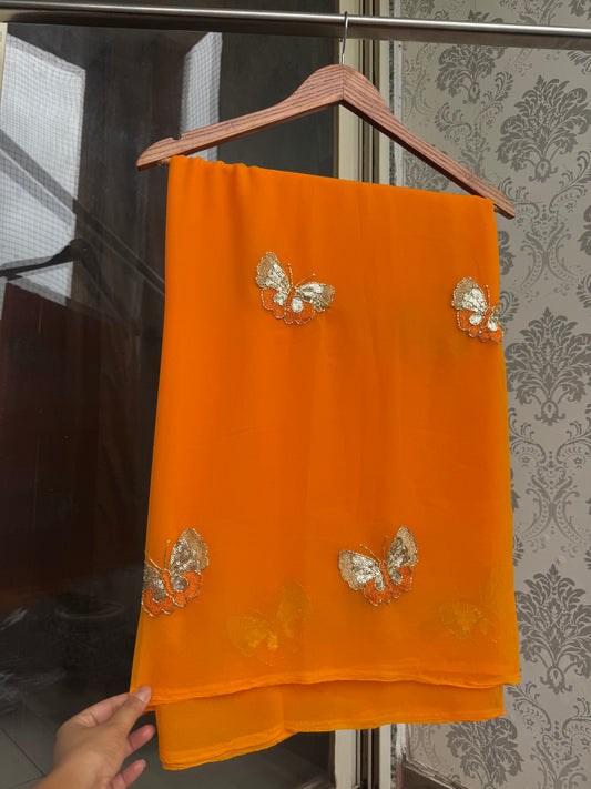 Butterfly buta saree