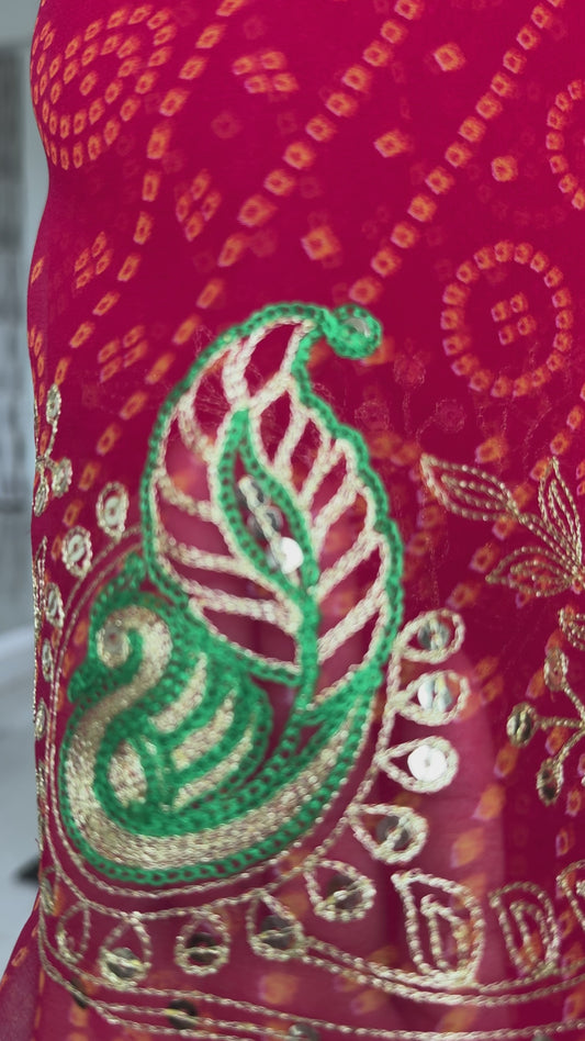 Mayur work chunri