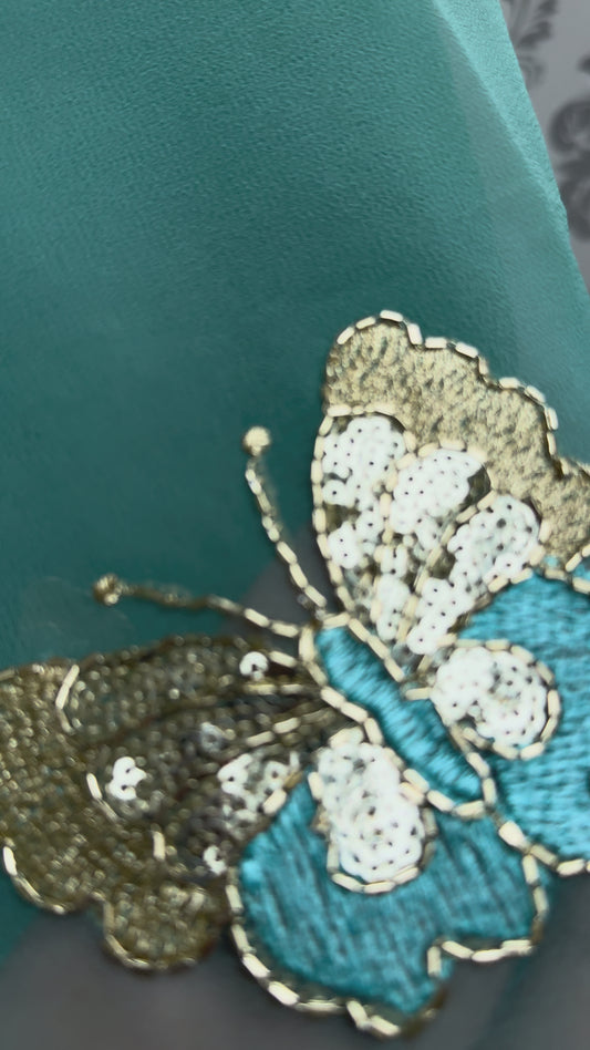 Butterfly buta saree