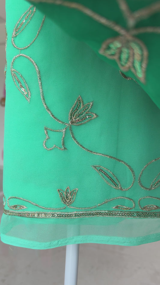 Jaal work saree