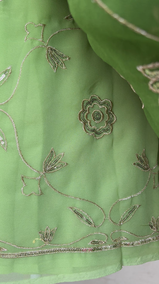 Jaal work saree