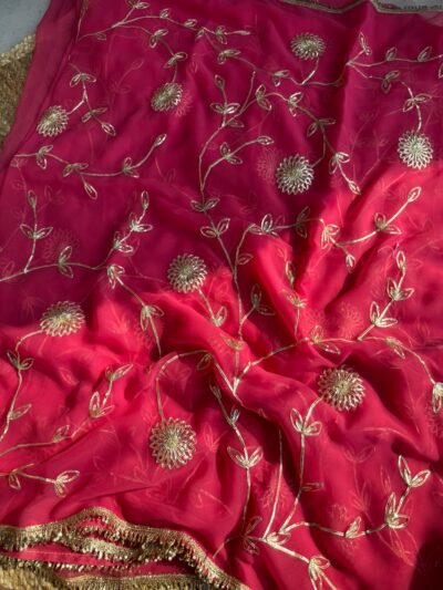 Gota jaal work with sequins border