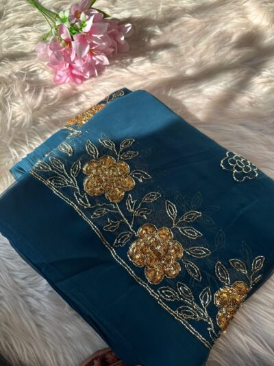 Sequins border saree
